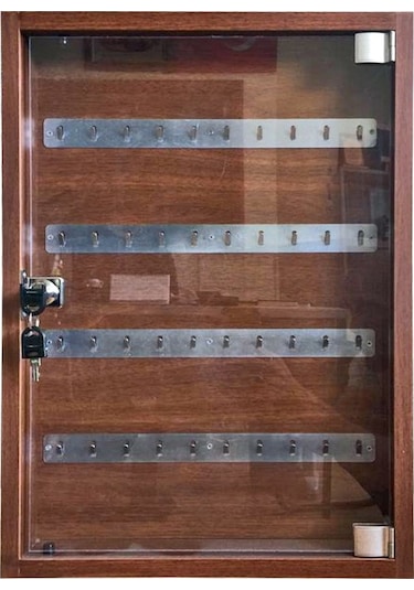 30x40 Cm 20 Anahtar Kapasiteli Ahşap Dolap-pan351