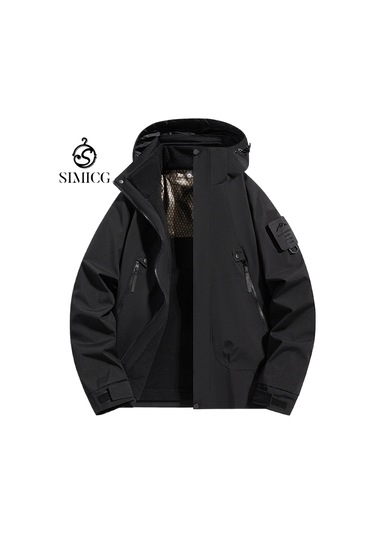 Çıkarılabilir Kapüşonlu Ve Su Geçirmez Erkek Rüzgarlığı Sarı