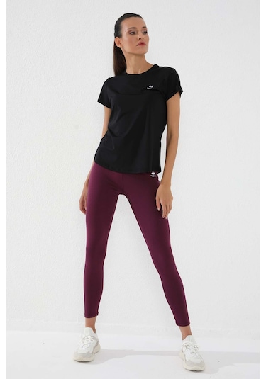 Tommy Life Siyah Basic Kısa Kol Standart Kalıp O Yaka Kadın T-shirt - 97144 Siyah