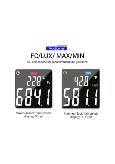 Aneng Gn201 Mini Dijital Lux Metre 0-20,0000 Dijital Aydınlık Işık Ölçer Evler İçin Lcd Ekran Tarım Depoları Çiftlikler