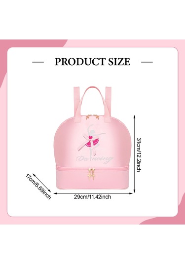 Suntek Bale Dans Sırt Çantası Sporları Seyahatleri İçin Pembe