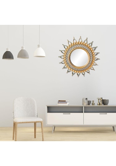 Suntek Magideal İskandinav Duvar Aynası Altın Çerçeve Koridor C