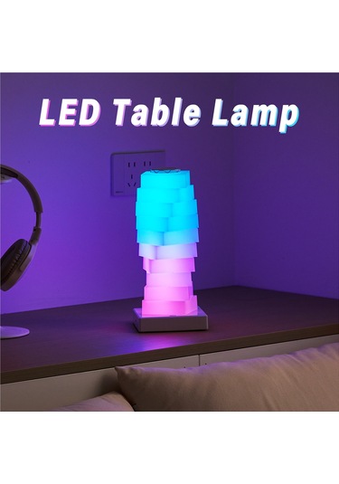 Conventions1 Dıy Renk Değiştiren Masa Lambası Rgb 16 Renkli Led Açık Mor