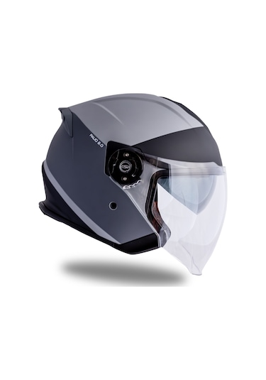 Palio 2.0 Scout Mat Titanyum-siyah Güneş Vizörlü Açık Kask C2 Siyah