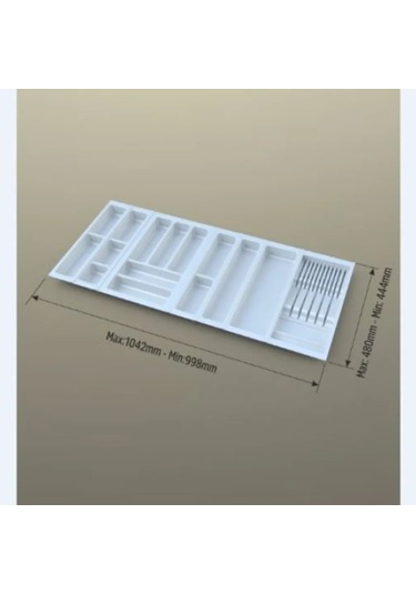 Çekmece İçi Kaşıklık Ve Bıçaklık Beyaz 104x48 Yandan Ve Boydan
