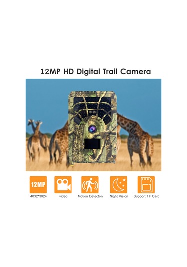 Yifomall "12mp Gece Görüşlü Su Geçirmez Av Kamerası - 46 Ir Led, 0.8s Tetikleme, 32gb Hafıza, Ev Ve Orman Güvenliği İçin" Çok Renkli