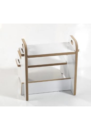 Demonte Ahşap Basamak Tabure - Çocuk Wc Banyo Gardolap Mutfak