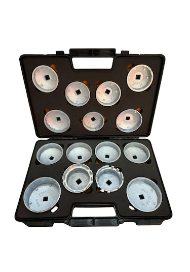 15 Parça Tas Tipi Yağ Filtre Sökme Anahtar Takımı Seti