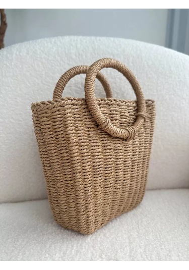 Gerundy Yazlık Hasır Çanta 216340349 Kahverengi