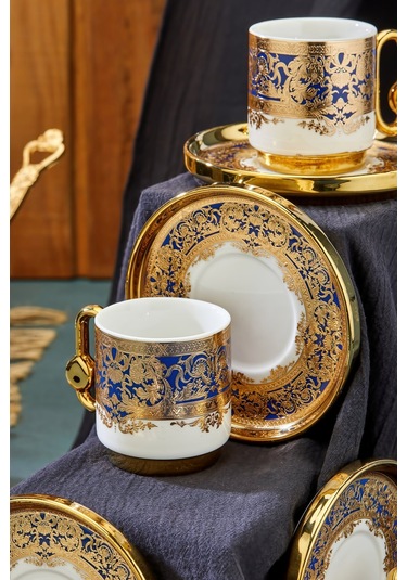 Cooker Royal Crest 90 Ml 6 Kişilik Porselen Kahve Fincan Takımı Ckr3869 ...