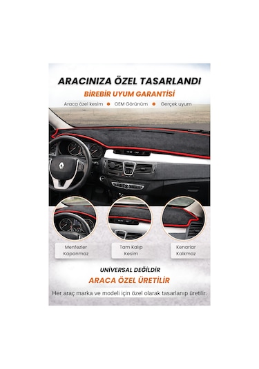 Mercedes-benz - E-serisi Coupe C207 2009-2017 Uyumlu Torpido Koruma Kılıfı - Gri Şeritli