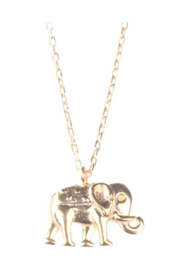 Nusret 925 Ayar Gümüş Fil Charm Kolye, Pembe 409243957