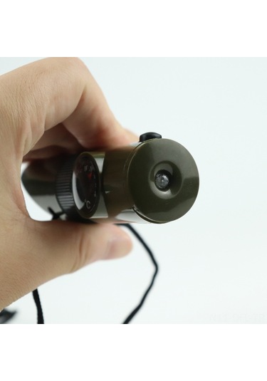 Dofolink Kurtarma İçin 7 Fonksiyonlu Dış Mekan İshığı, Termometre Ve Kompaslı İshıkli İpler Haki