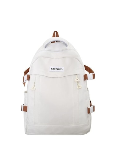 My Topped Basit Büyük Kapasiteli Okul Çantası Sevimli Sırt Çantası 3zd17g Beyaz İçin Kampüs İdealı Beyaz