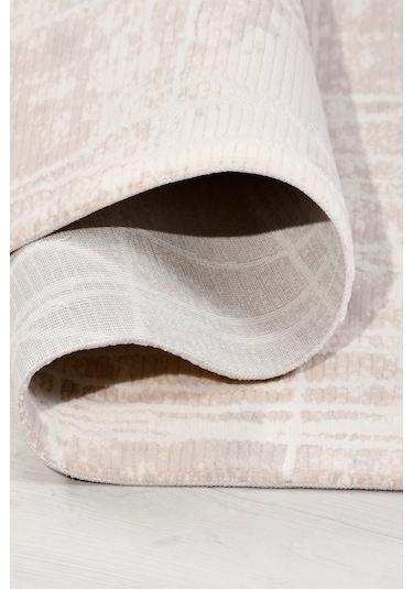 Volora Halı Koleksiyonu Yumuşak Dokulu, Modern İnce Form, Tozumaz Ve Kolay Temizlenebilir Krem - Pudra