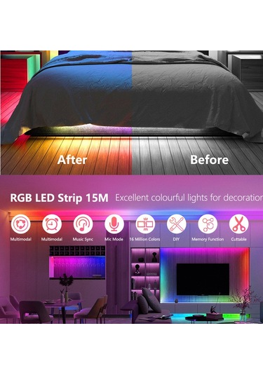 Parlak Ve Çok Yönlü 20m Led Şerit - Beyaz Diğer