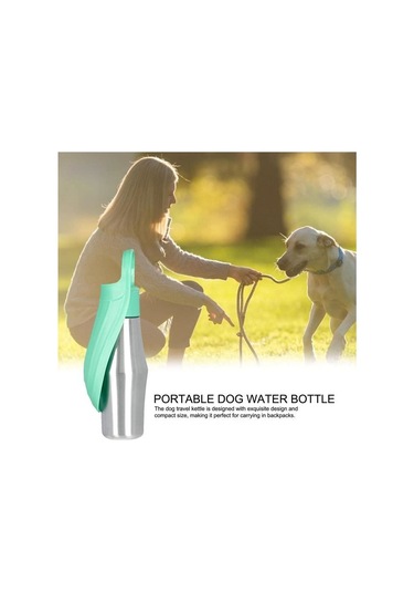 Köpek Su Şişesi 750ml Taşınabilir Çelik Bardak B Çok Renkli