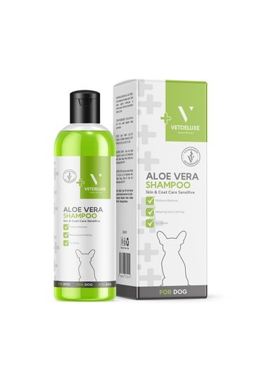 VETDELUXE Dog Shampoo Aloevera Köpekler İçin Aloevera Özlü Şampuan 200 ml