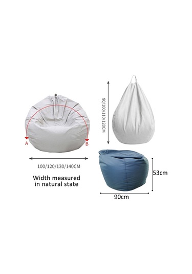 Sones 120x130cm Fasulye Torbası Sandalye Kılıfı Ve Ayak Taburesi Kılıfı Seti Su Geçirmez Teknik Kumaş Sarı