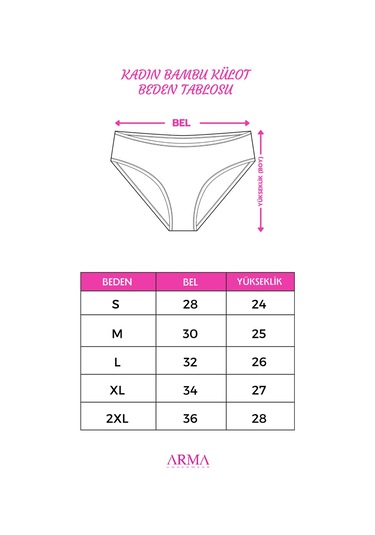 Kadın Bambu Külot Beyaz 3'lü Paket Extra Yumuşak Ve Esnek, Nefes Alan Kumaş Beyaz