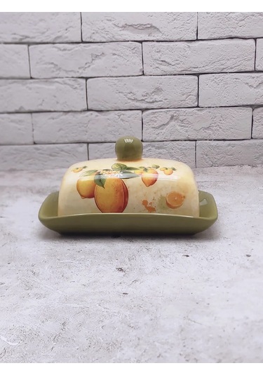 Rosenberg Krem Peynir İçin Kapaklı Seramik Tereyağı Kabı 348734224 Gri