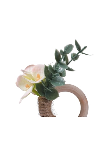 Homyl 6x Peçete Halkaları Parti Çiçekli Mutfak Festivali Tokaları Açık Sarı