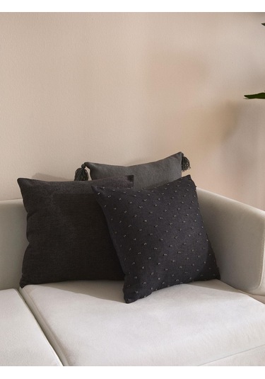 Noir Touch 3'lü Kırlent Kılıf Seti Siyah