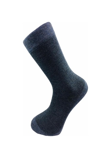 By Jawalli Desenli Bambu Erkek Çorabı-Antrasit