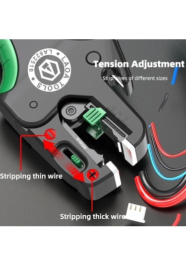 Tongxida La822510 Çok İşlevli Hızlı Tel Sıyırma Penesi 0.05-10 Mm2 Kablo