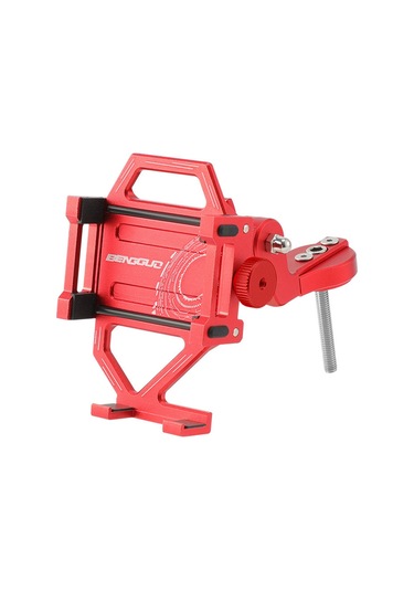 Springsun Ayarlanabilir Alüminyum Bisiklet Telefon Tutucu - Kaymaz Tutuşlu Güvenli Sabitleme Kırmızı