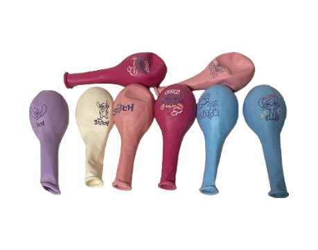 Baskılı Orjinal Lisanslı Lilo Stitch Stiç 8 Li Balon 12 İnç 30 Cm. Sadece 8 Li Balon Karışık Renkli