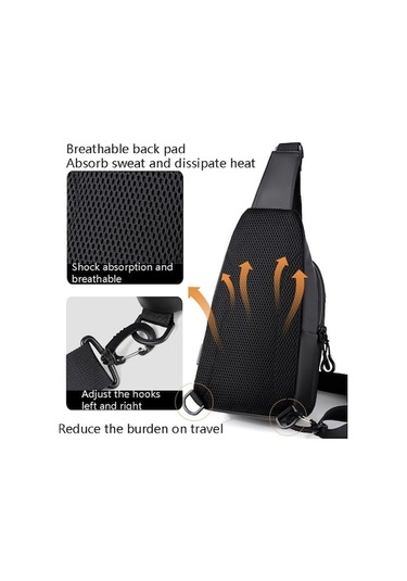 Maoyaya Xb301 Outdoor Erkek Çanta 001, Dayanıklı Göğüs Çantası Siyah