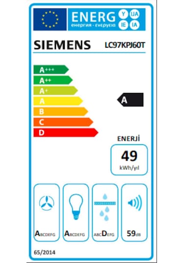 Siemens LC97KPJ60T 90 CM Duvar Tipi Davlumbaz