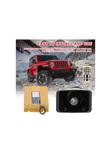 200w 18 Ton Araba Yüksek Uyarı Alarmı Profesyonel Acil Siren Korna Seti Uzaktan Kumandalı Elektronik Pa Sistemi 12 V Araba Kamyon Mühendislik Aracı İçin