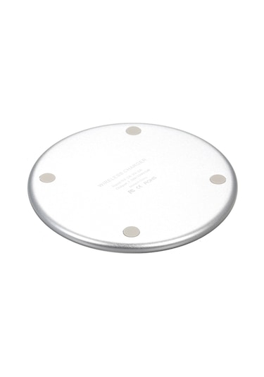 Honmex Alüminyum Alyuminyum Ufo 3d Yüzeyli 10w Hızlı Kablosuz Şarj Cihazı Gri+gümüş - Şarj Kablosu Ve Kullanım Kılavuzu Dahil