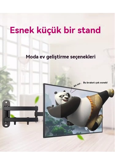 Jian Fan Tv Montaj Lcd Evrensel "duvar" Ofis Braketi 360 Derece Geri Teleskopik Evrensel Duvar"