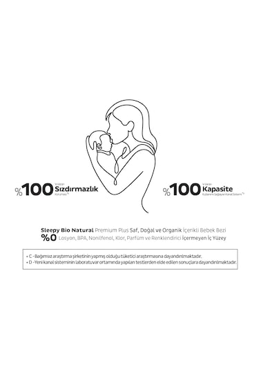 Sleepy Bio Natural Premium Plus Airbag Comfort Süper Paket Bebek Bezi 2 Numara Mini 68 Adet