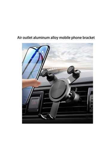 Pazly Tutucu Telefon Montaj İçin Araç İçi Hava Firar Dağı Alüminyum Alaşım Aksesuar - Ak -