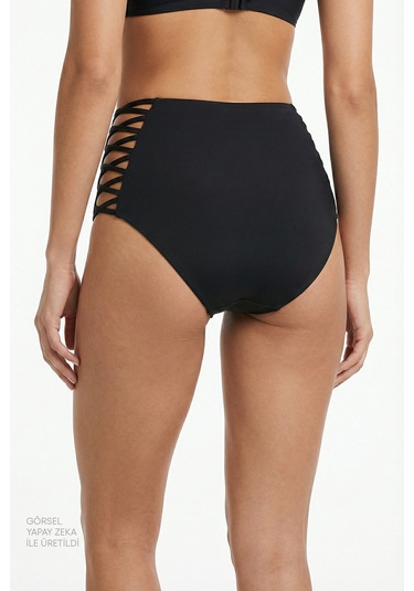 Penti Siyah High Fashion Bikini Altı
