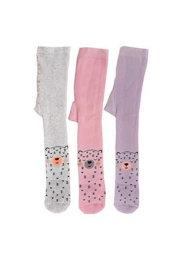 3Lü Kız Bebek/Çocuk Havlu Külotlu Çorap Pamuklu Kışlık Kalın