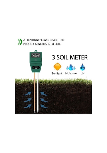 Unichrome Toprak PH Ölçer Ve Nem Ölçüm Cihazı