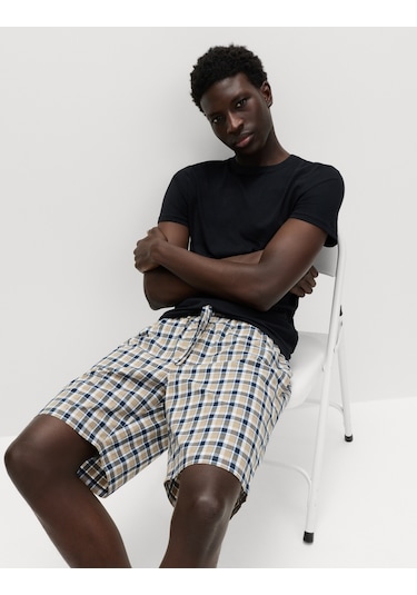 Marks & Spencer 2'li Pijama Şortu Mavi Mix