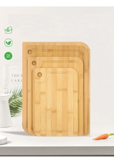 Rossel Premium 3'lü Bambu Kesim Panosu