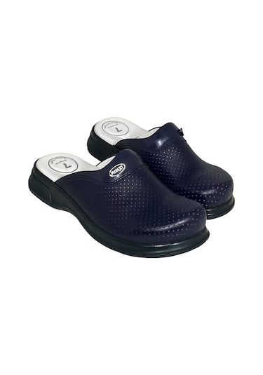 7 Noktalı Ortopedik Unisex Doktor-Aşçı Sabo Terlik Lacivert