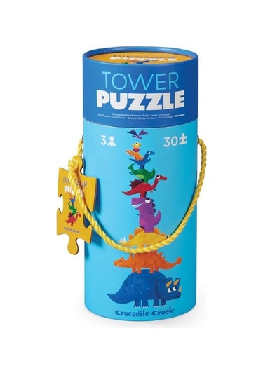 Crocodile Creek Dev Kule Puzzle 30 Parça Dinozor
