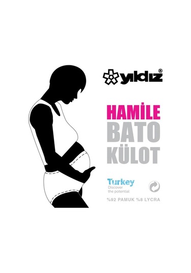 Kapbirtane Yıldız Kadın Hamile Külot 3640- 3 Adet