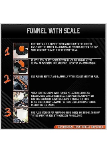 Dökülmeyen Radyatör Huni Seti Otomatik Soğutma Suyu Temizleme Kiti Radyatör Dökülmeyen Huni 15 Adet Vana Anahtarlı Antifriz Hunisi Diğer