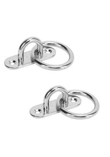 2'li Halkalı Mapa. Paslanmaz Krom. 2 Delikli 6mm