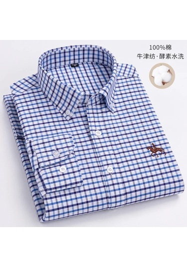 Dval2024 Erkek Pamuklu Çiçek Desenli Uzun Kollu Gömlek - Rahat At İşlemeli Modellerkırmızı Kırmızı