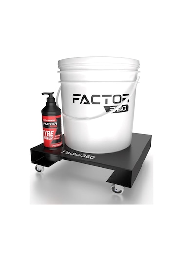 Factor360 Metal Kova Taşıyıcı Detailing Bucket Dolly Tekerlekli Stand